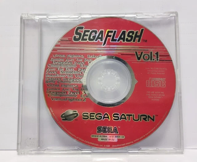 SEGA FLASH VOL.3 COMPILATION DEMO SEGA SATURN CD SEUL PAL