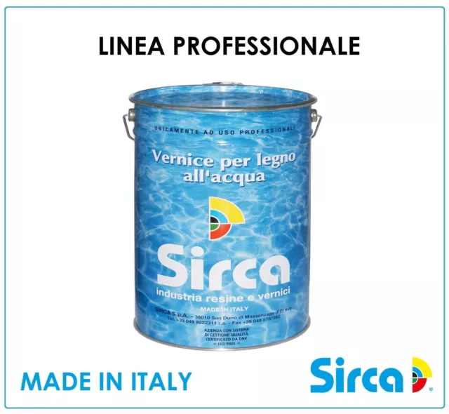 1Lt - Impregnante Ad Acqua Per Uso Professionale Per Legno Sirca Vari Colori