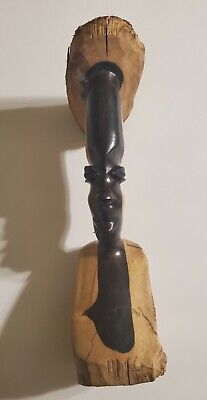 Quality Vintage African Ebony Wood Carving Statue, Female  Figurine