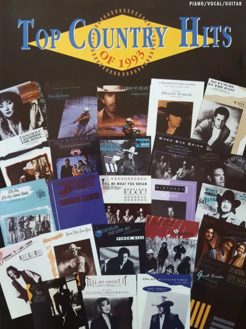 The Biggest Country Hits Of 1993 (Piano/Vocal/Guitar Songbook) OUT OF PRINT MINT