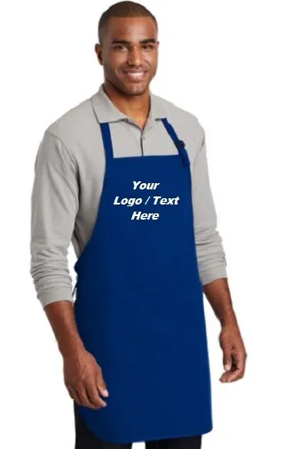 Personalized Custom (Cooking) Bib Apron with 2 pockets, Logo, Name, Embroidery