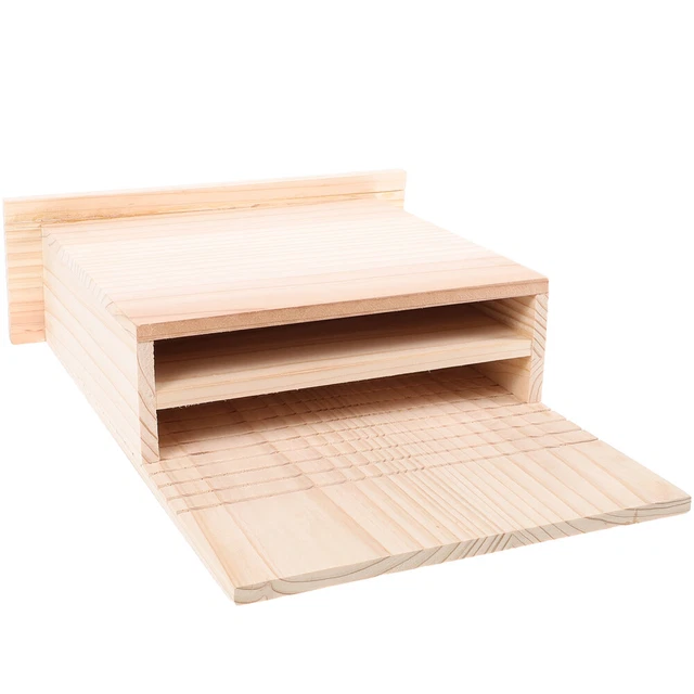 Vireesr Bois Naturel Maison à Chauves-Souris VIREESR - Boîte Bois 2 Chambres, Extérieur Durable, Attraction Naturelle Protection Chiroptères