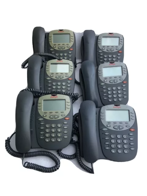 Lot of 6 Avaya 4610SW IP Gray Telephone Without stand