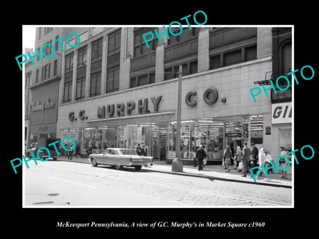 OLD 8x6 HISTORIC PHOTO OF McKEESPORT PENNSYLVANIA THE GC MURPHY STORE c1960