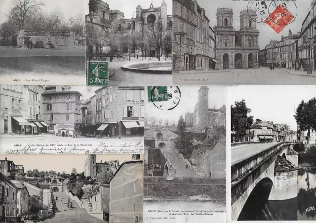 lot de 17  cartes postales anciennes ville  de AUCH ,dept  32,   X01
