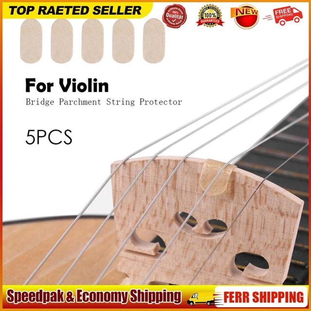 5pcs Bridge E String Protection Pads Mini Parchment Durable Violins Accessories