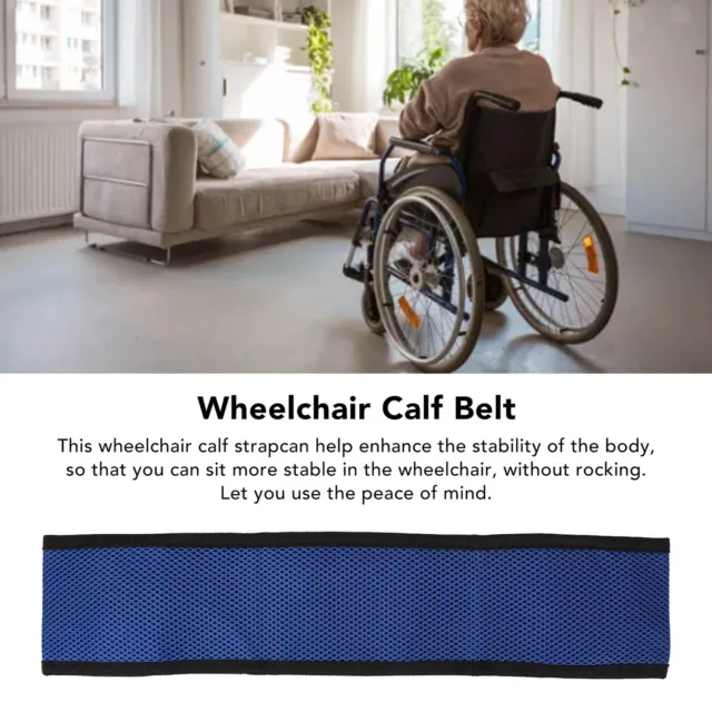 (Royalblue)Wheelchair Calf Strap Mesh Fabric Leg Rest Restraining Strap HG5