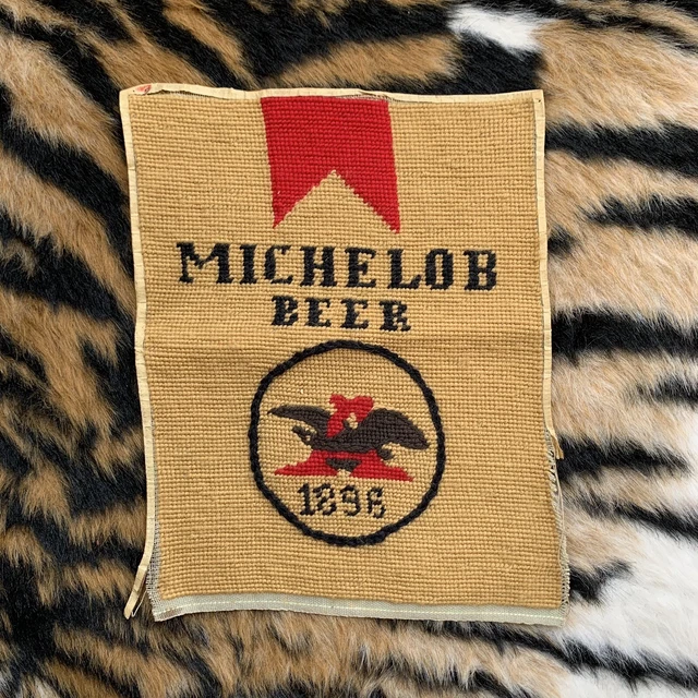 Vintage Handmade Michelob Beer 1896 Woven/Embroidered Textile