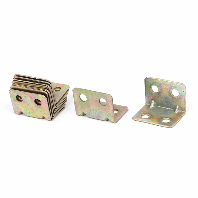 Corner Brace Joint Right Angle Bracket 20x20x28mm Bronze Tone 10pcs