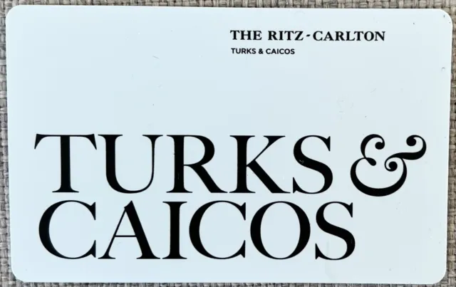 The Ritz Carlton Turks & Caicos Hotel Room Plastic Key Card - Collectible