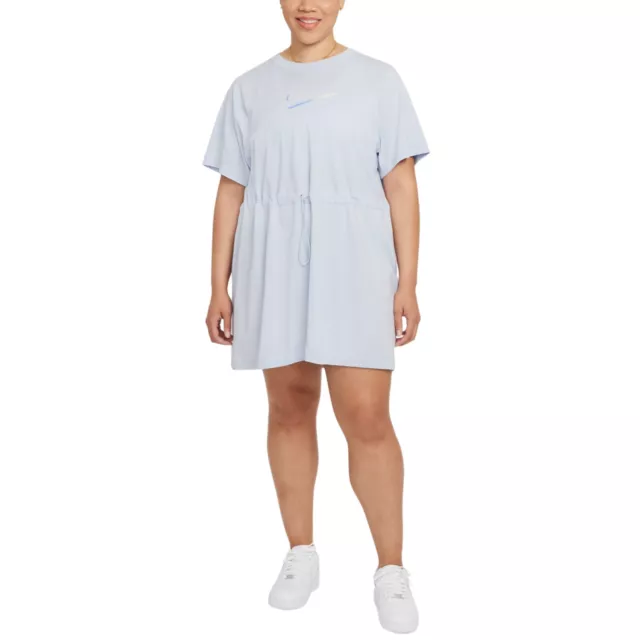 NIKE Women's Sportswear Cotton Dress Plus Size 2X Ghost Polar Orchid