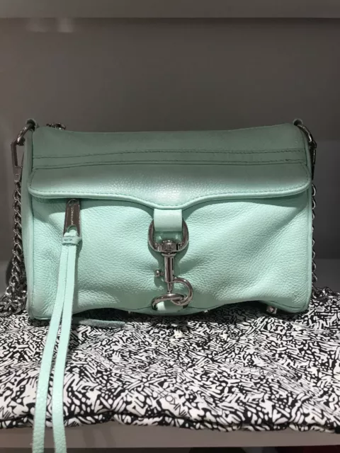 Rebecca Minkoff Mini Mac Mint Green Crossbody MSRP $195+Dustbag