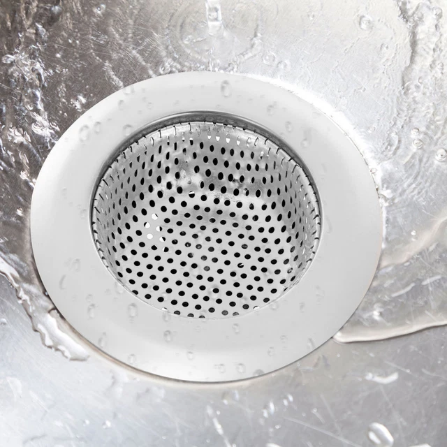 2 pz filtro risciacquo acciaio inossidabile cestello a goccia per lavandino da cucina Silver