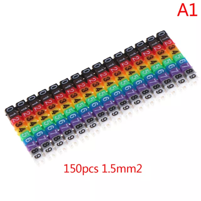 Cable Markers Colourful C-Type Marker Number Tag Label For Wire 1.5mm² .FY