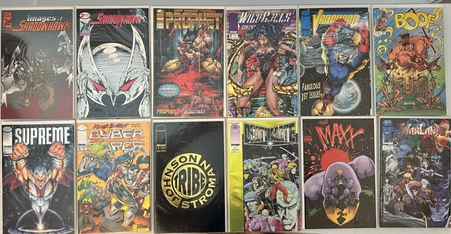 Lot of 12 Image Comic Books Image Comics Shadowhawk Prophet Supreme MAXX BOOF !!