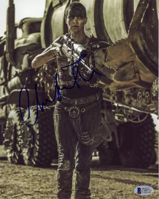 Charlize Theron Mad Max Autographed Signed 8x10 Photo Beckett BAS COA AFTAL