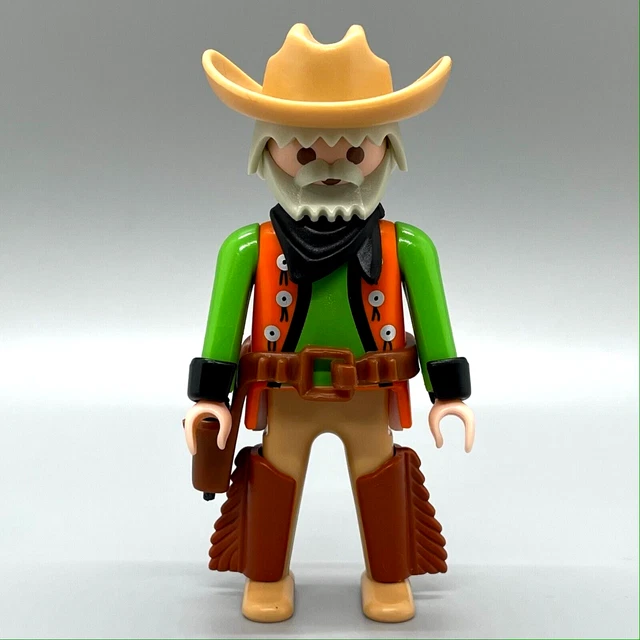 Playmobil Cowboy Outlaw Male Western Sheriff Gun Chaps Hat Grey Hair Beard 3801 Playmobil Cowboy Outlaw Male Western Sheriff Gun Chaps Hat Grey Hair Beard 3801