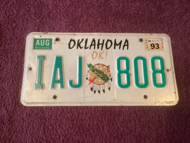 American Usa Antique/Old Look Licence Number Plates - Oklahoma 1993