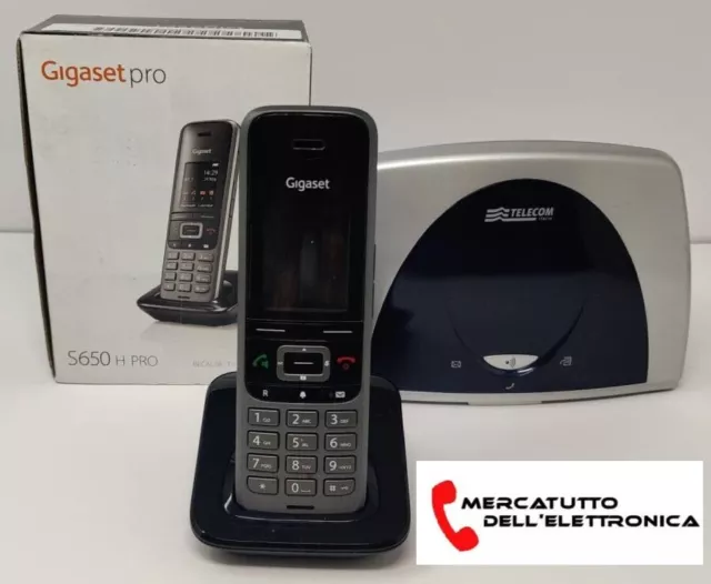 Telefono Cordless Gigaset S650H Pro con Centralina Telecom, Bluetooth, Vivavoce