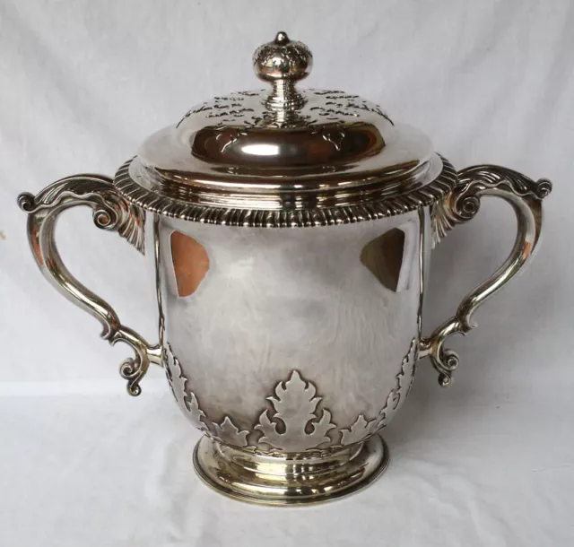 Magnificent Large English 1909 Sterling Trophy "Thomas"