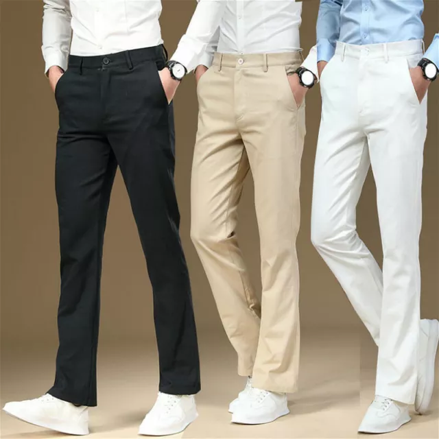 Men's Bell Bottom Pants 60s 70s Vintage Flare Formal Dress Trousers Slim  Fit SPW