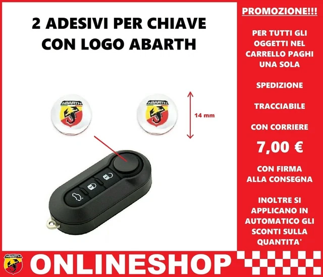 2 LOGO CHIAVE FIAT ROSSO EMBLEMA STEMMA Metallo 15MM BRAVO PUNTO - Foto 4