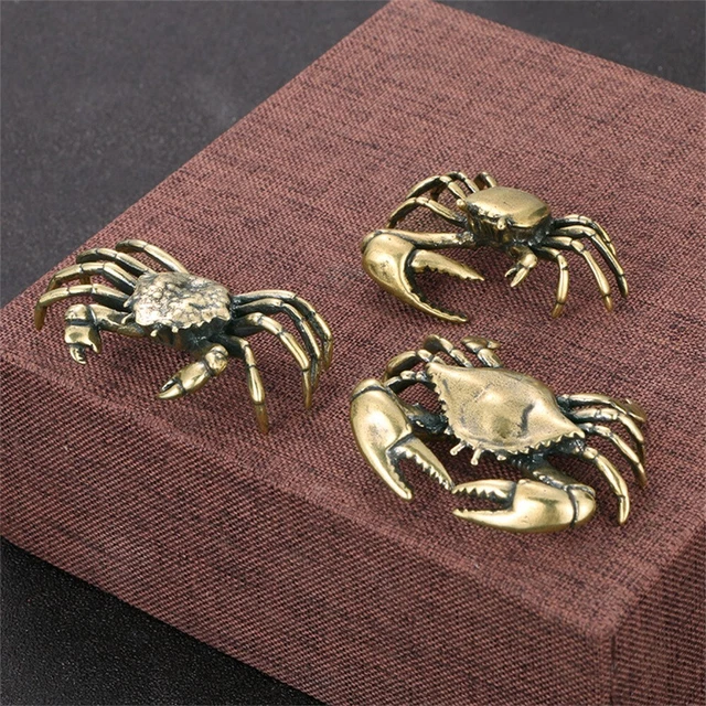 Statue Crabe Figurines Animal Sculpture Antique Artisanat Café Délicat