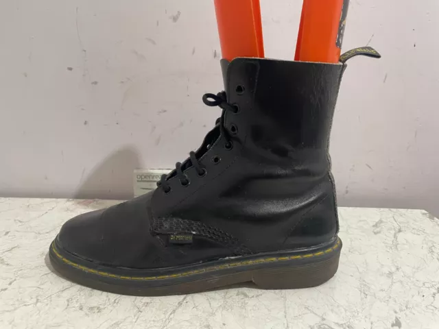 DR MARTENS GENUINE Leather Size 5 Ankle Black Womens Boots Shoes