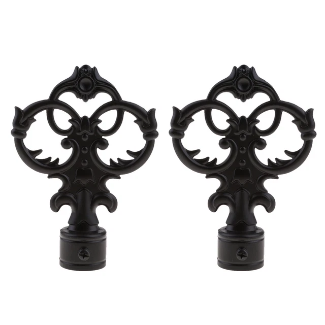 Curtain  Finials, Window Drapery Rod Decorative Ends Head PICK