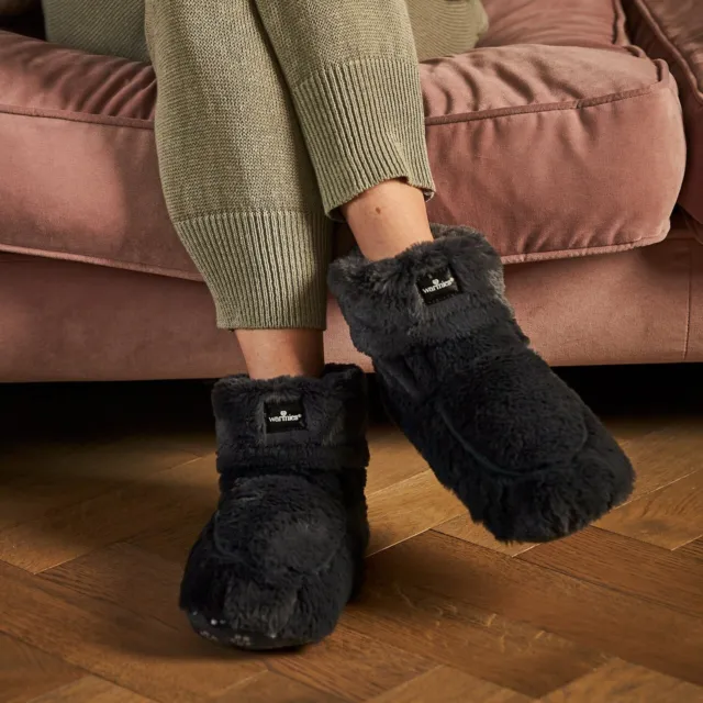 Warmies Charcoal Luxury Fully Microwavable Boots