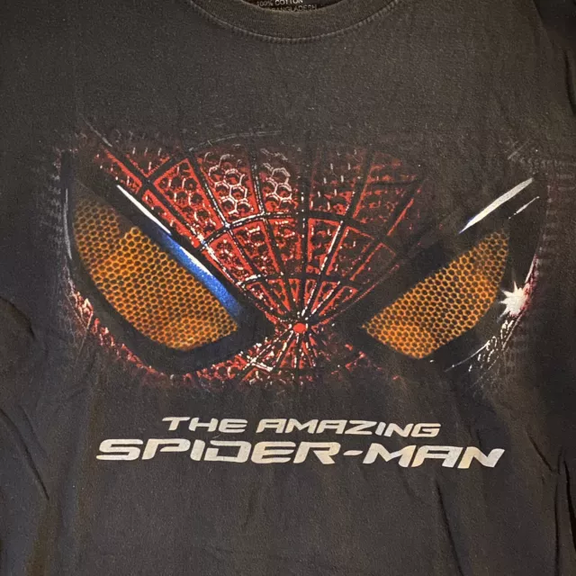 Marvel The Amazing Spiderman Face Graphic T Shirt Size Large. Movie Promo 2012