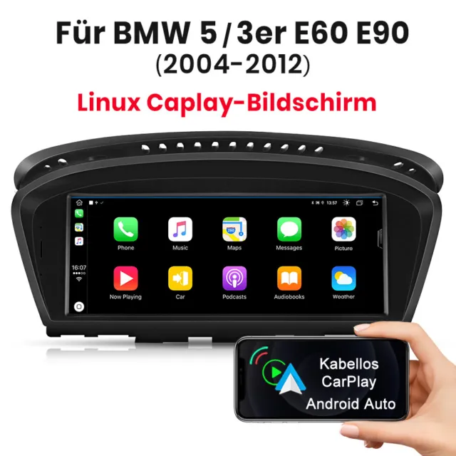 Für BMW E60 E61 E90 E91 CCC Linux CarPlay Android auto USB EQ GPS Navi Autoradio