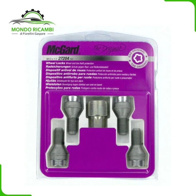 Bulloni Antifurto McGard Per Cerchioni Auto - Set Standard M12 X 1.25 Con Chiave 22mm - Foto 9