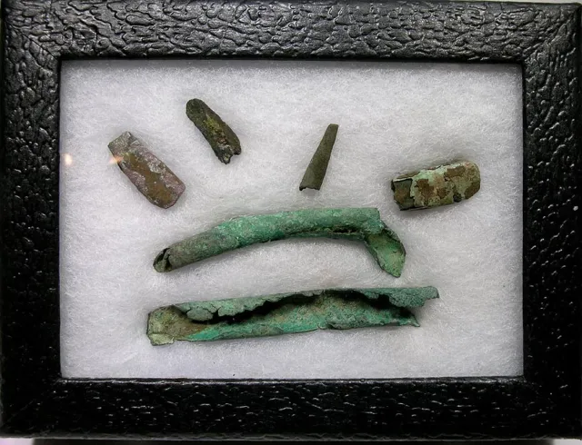 Ancient Copper Bead & Pipe Collection: Copper Culture, Perch Lake, Michigan Nr!