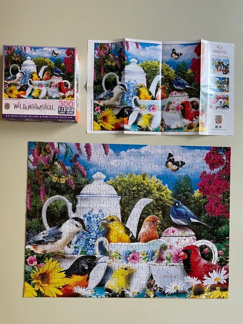 Master Pieces~Garden Party~300 Piece Puzzle~Complete w/ Poster~EZ Grip Pieces
