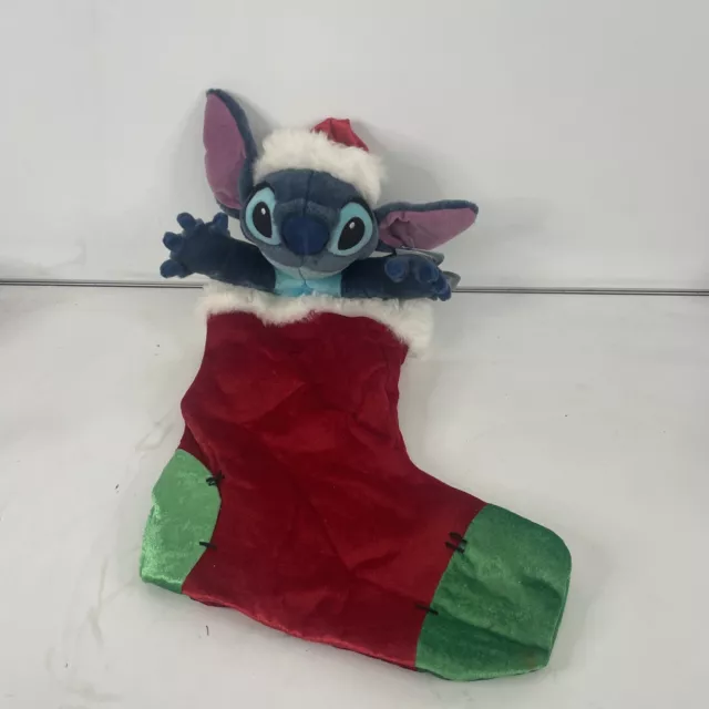 Disney Lilo & Stitch Christmas Stocking Holder Hanger & Felt Decoration  Primark