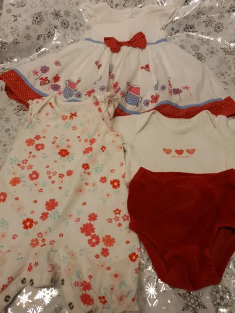 Bundle of Baby Girls Clothes - 6-9 months - good used condition