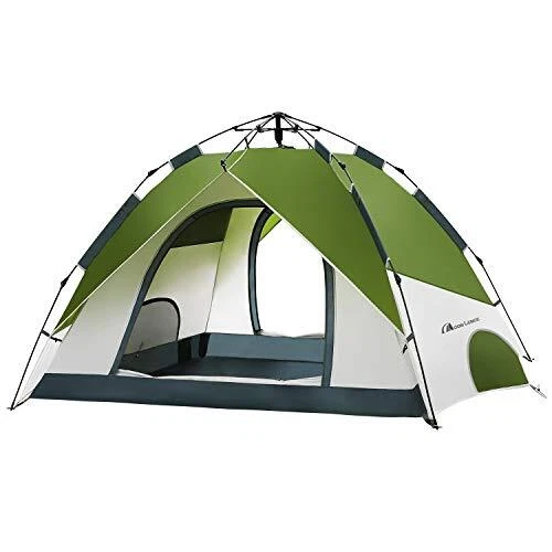Pop Up Tent Family Camping Tent 4 Person Tent Portable Instant Tent Green