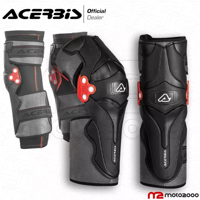 Coppia Ginocchiere Protezioni Acerbis X-Strong Knee Motocross Enduro Omologato