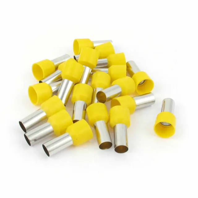 20Pcs Wire Crimp Connector Terminal Insulated Ferrule Yellow E16-12 6AWG16mm2⊕IK