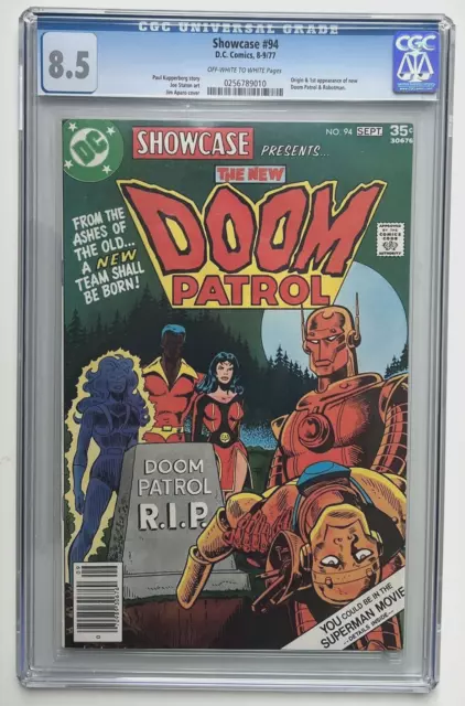 Showcase 94 CGC 8.5 1st New Doom Patrol 1977 DC Comics Robotman Aparo cover