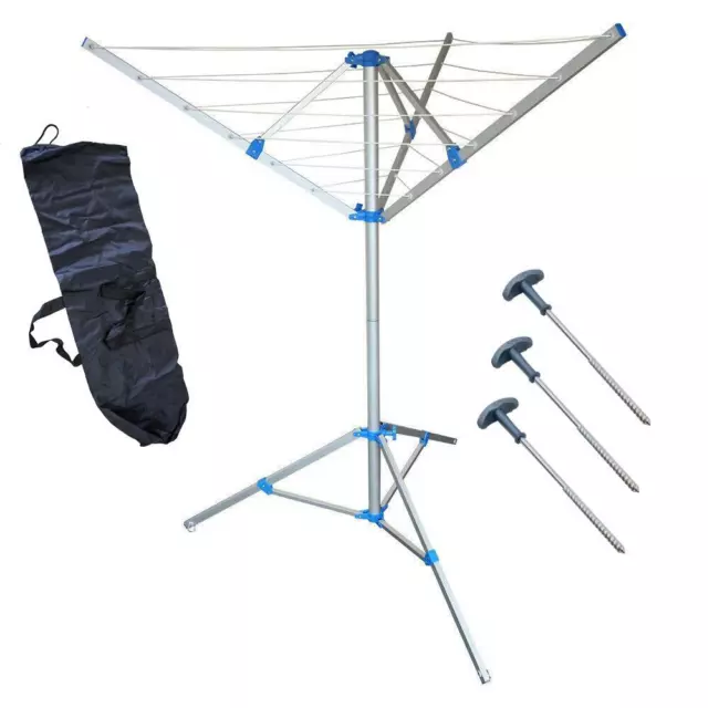 Portable Aluminium Clothes Line Via Mondo Camping Caravan Washing Airer Dryer