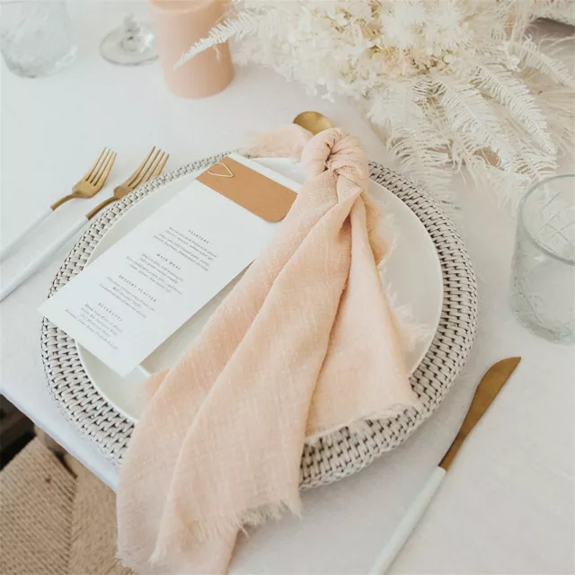 Placemat Washable Reusable Dining Room Rustic Gauze Hanky Tea Towel Square