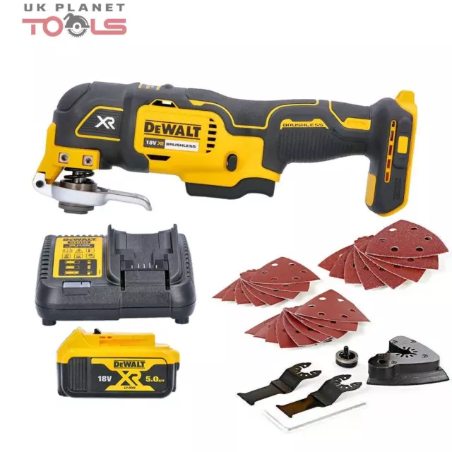Dewalt DCS355N 18V Brushless MultiTool With Acc. + 1 x 5Ah Battery & Charger