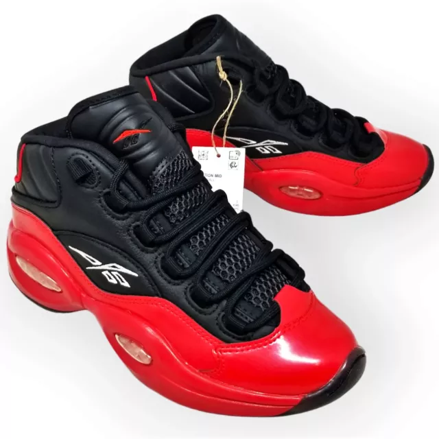 Reebok QUESTION MID 'STREET SLEIGH' Black/Vector Red - GV7182 - JUNIOR SIZES