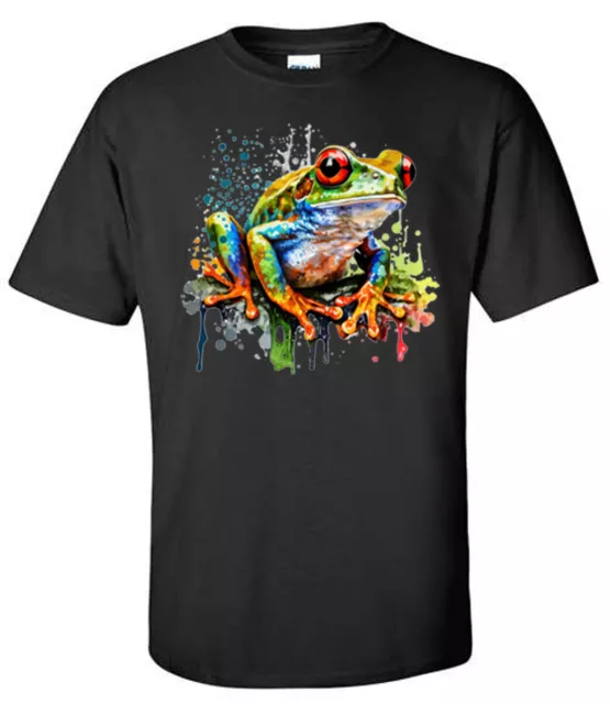 Tree Frog T-Shirt #6 Watercolor Print Tee Love Nature Amazon Rainforest Gift New 2