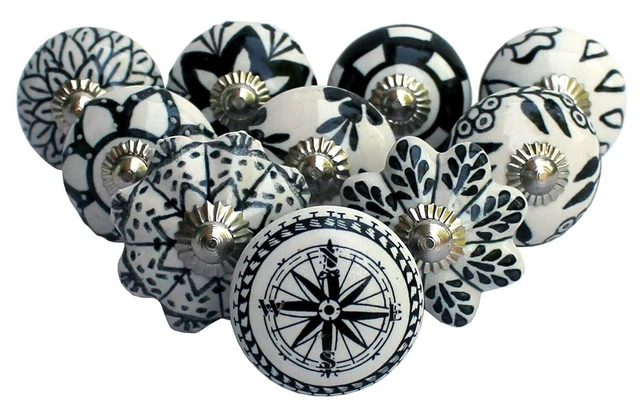 Boutons de porte pour tiroir, commode, armoire, armoires, lot de 10