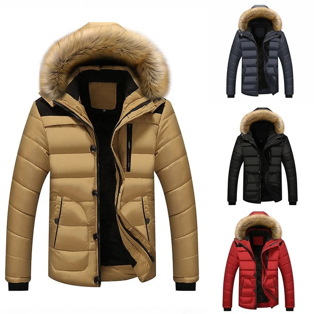 Uomo Cappotto Vestiti Staccabile Cappello Invernale Interno Giacca Ufficio per