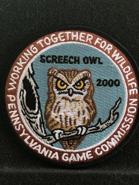 2000 Pennsylvania Game Commission Wtfw Patch "Screech Owl" 4" Diameter