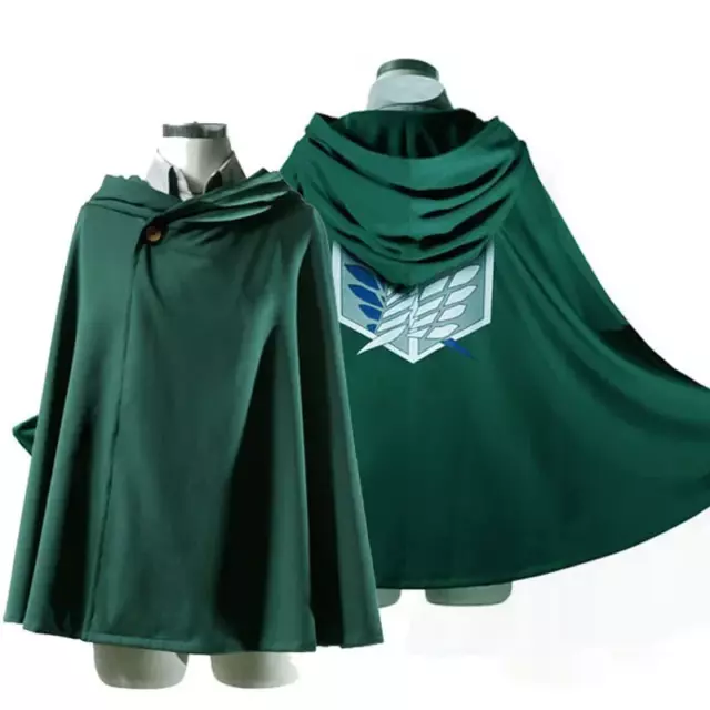 Anime Attack Cloak Shingeki No Kyojin Scouting Legion Green Cape Cosplay Costume